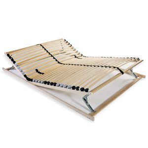 vidaXL Sommier &agrave; lattes sans matelas avec 28 lattes 7 zones 100x200 cm