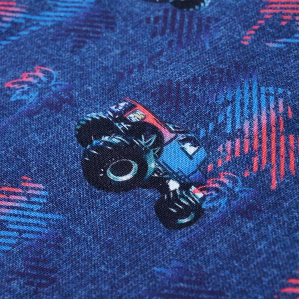 T-shirt pour enfants m&eacute;lange bleu fonc&eacute; 140