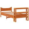 vidaXL Cadre de lit avec t&ecirc;te de lit cire marron 75x190 cm bois de pin