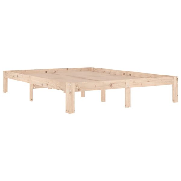 vidaXL Cadre de lit sans matelas bois de pin massif 140x190 cm