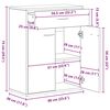 vidaXL Buffet ch&ecirc;ne artisanal 60x30x75 cm bois d'ing&eacute;nierie