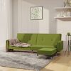 vidaXL Canap&eacute;-lit &agrave; 2 places avec repose-pied Vert clair Velours