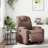 vidaXL Fauteuil inclinable &eacute;lectrique Marron Similicuir