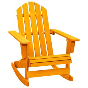 vidaXL Chaise &agrave; bascule de jardin Adirondack bois de sapin orange