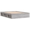 vidaXL Cadre de lit sans matelas sonoma gris 140x190 cm