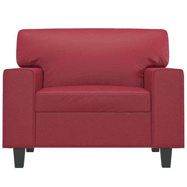 vidaXL Fauteuil Rouge bordeaux 60 cm Similicuir
