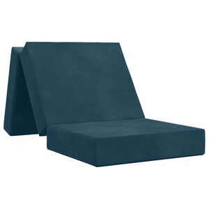 vidaXL Canap&eacute;-lit pliable 90 x 63 x 45 cm Bleu