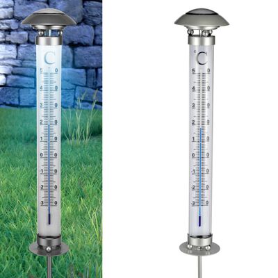 HI Lampe solaire de jardin avec thermomètre