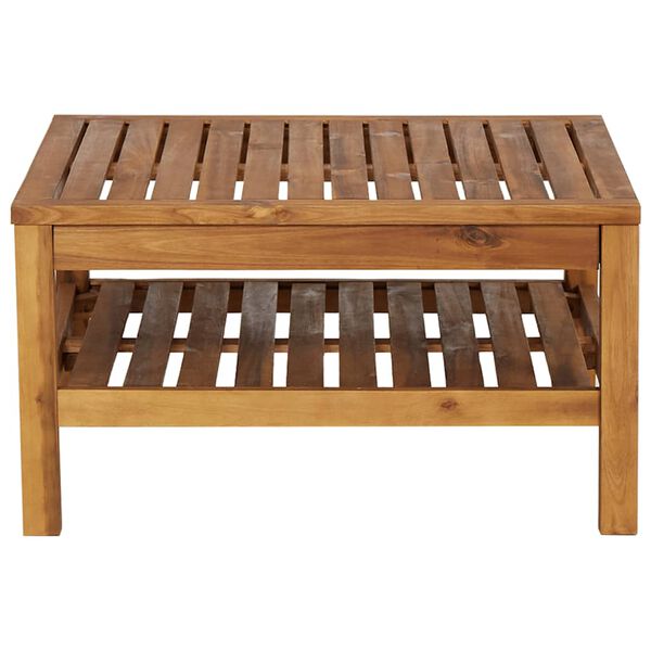 vidaXL Table basse 65x65x35 cm Bois d'acacia solide