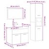 vidaXL Ensemble de meubles de salle de bain 4 pcs ch&ecirc;ne sonoma