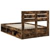 vidaXL Cadre de lit Ch&ecirc;ne fum&eacute; 120 x 200 cm Pin massif