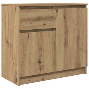 vidaXL Buffet avec tiroir ch&ecirc;ne artisanal 71x35x65 cm bois ing&eacute;nierie