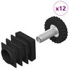 vidaXL Niveleurs de meubles R&eacute;glable 12 pi&egrave;ces Noir M6 PP