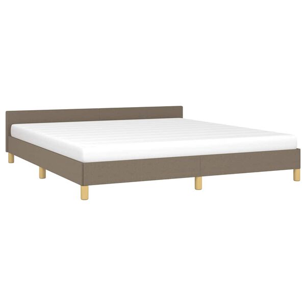 vidaXL Cadre de lit sans matelas taupe 160x200 cm tissu