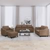 vidaXL Ensemble de canap&eacute;s 4 pcs avec coussins Marron Tissu