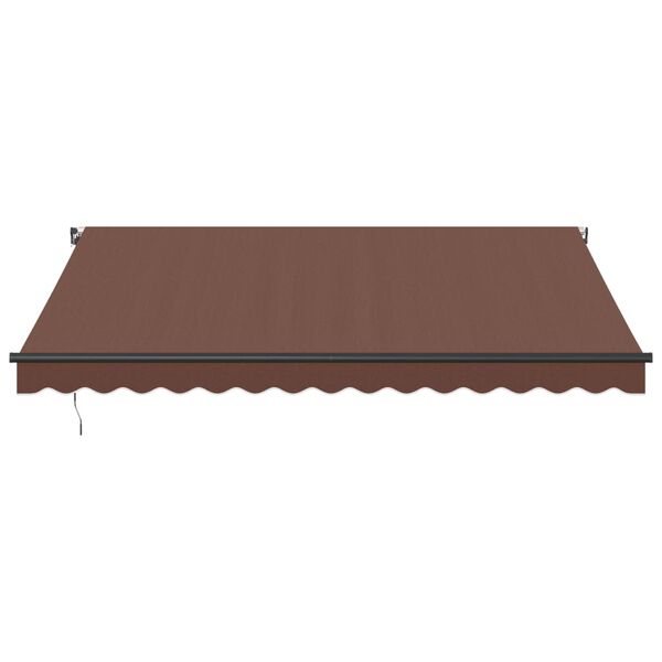 vidaXL Auvent manuel r&eacute;tractable marron 400x350 cm