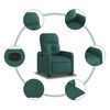 vidaXL Fauteuil inclinable vert fonc&eacute; tissu