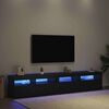 vidaXL Meuble TV 2 pcs Ch&ecirc;ne noir 210 x 35 x 40 cm Bois d'ing&eacute;nierie