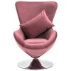 vidaXL Fauteuil pivotant en forme d'&oelig;uf avec coussin Rose Velours