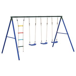 vidaXL Ensemble de balan&ccedil;oire d'ext&eacute;rieur avec balan&ccedil;oires et &eacute;chelle