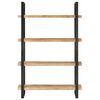 vidaXL Biblioth&egrave;que &agrave; 4 niveaux 120x40x180 cm Bois de manguier brut