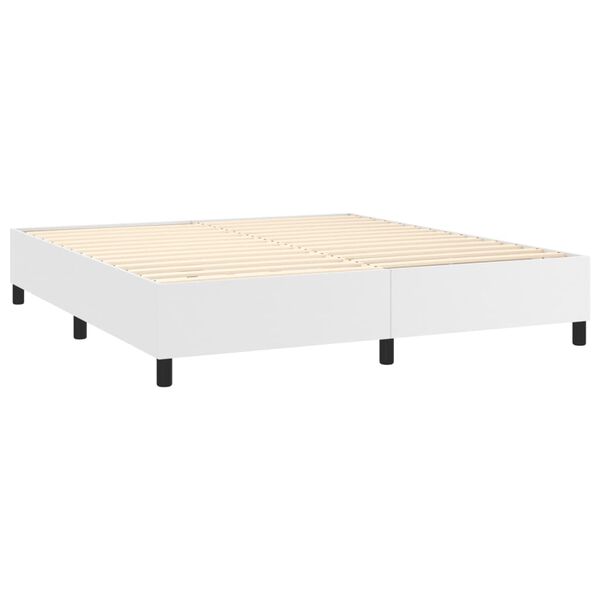 vidaXL Cadre de lit blanc 160x200 cm similicuir