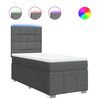 vidaXL Sommier &agrave; lattes de lit avec matelas Gris fonc&eacute; 100x200cm Tissu