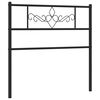 vidaXL T&ecirc;te de lit de remplacement m&eacute;tal noir 75 cm