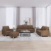 vidaXL Ensemble de canap&eacute;s 4 pcs avec coussins Marron Tissu