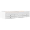 vidaXL Lit de jour avec tiroirs sans matelas blanc 75x190 cm