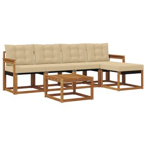 vidaXL Ensemble de canap&eacute;s d'ext&eacute;rieur 6 pc Naturel et Beige