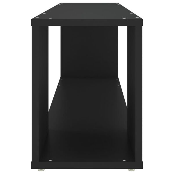vidaXL Meuble TV Noir 100x24x32 cm Bois d'ing&eacute;nierie
