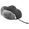 vidaXL Oreiller de Voyage pour le Cou R&eacute;glable Gris 27 x 26 x 14 cm