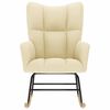 vidaXL Chaise &agrave; bascule Cr&egrave;me Tissu