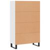 vidaXL Buffet haut blanc 69,5x31x115 cm bois d'ing&eacute;nierie