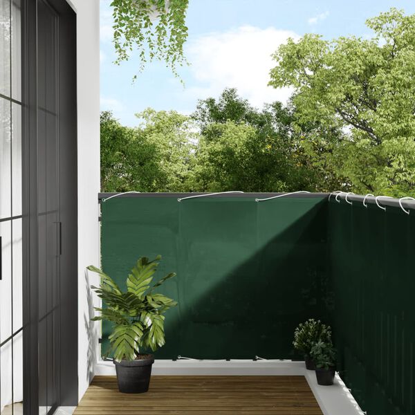 vidaXL &Eacute;cran de balcon vert fonc&eacute; 120x700 cm 100% polyester oxford
