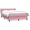 vidaXL Sommier à lattes de lit avec matelas rose 140x210 cm velours