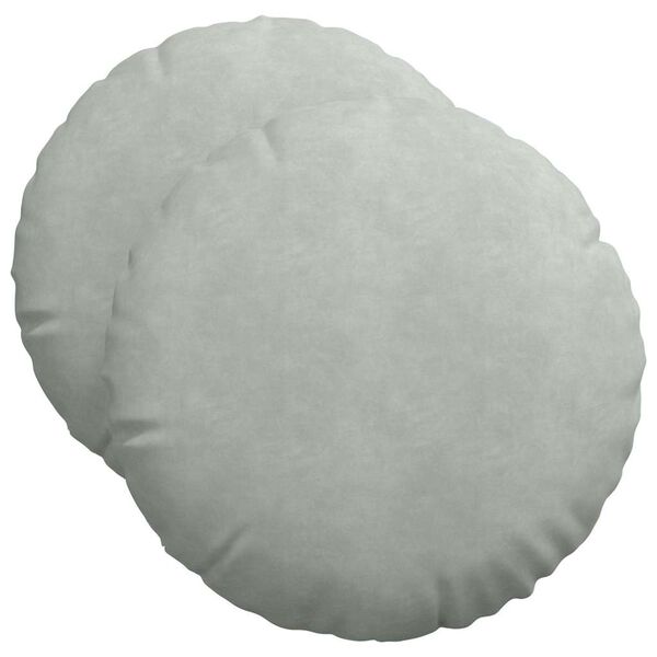 vidaXL Coussins de si&egrave;ge 2 pcs Gris clair &Oslash; 40 x 13 cm Velours