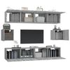 vidaXL Ensemble de meubles TV 6 pcs Sonoma gris Bois d'ing&eacute;nierie