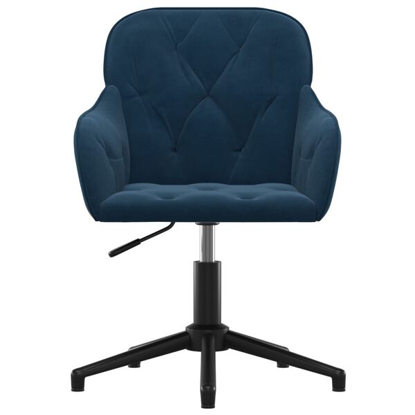 vidaXL Chaises pivotantes &agrave; manger lot de 2 Bleu Velours