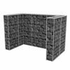 vidaXL Cadre &agrave; gabion de poubelle double Acier 180 x 100 x 120 cm