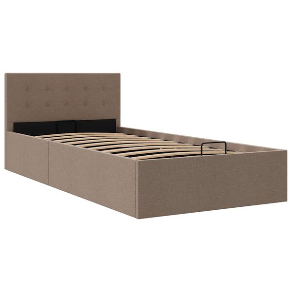 vidaXL Cadre de lit &agrave; rangement hydraulique sans matelas 100x200 cm