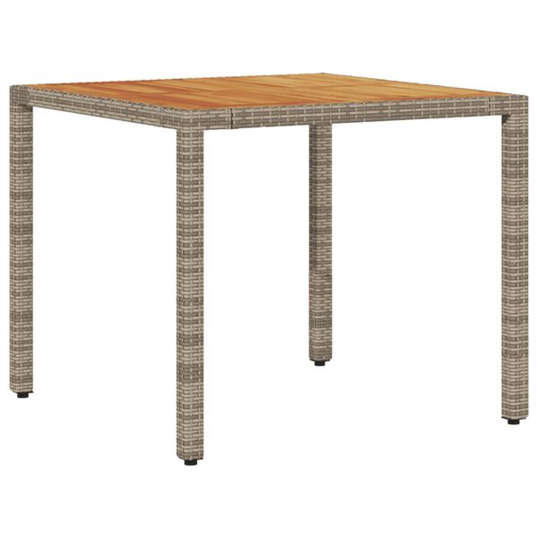vidaXL Ensemble &agrave; manger de jardin et coussins 5 pcs gris rotin acacia