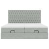 VidaXL Cadre de lit ottoman et matelas gris clair 180x200cm velours