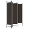 vidaXL Cloison de s&eacute;paration 6 panneaux Marron 240x220 cm Tissu