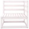 vidaXL Salon de jardin 8 pcs Blanc Bois de pin massif