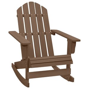 vidaXL Chaise &agrave; bascule de jardin Bois Marron