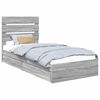 vidaXL Lit de Rangement Gris Sonoma 90 x 190 cm Bois d'ing&eacute;nierie