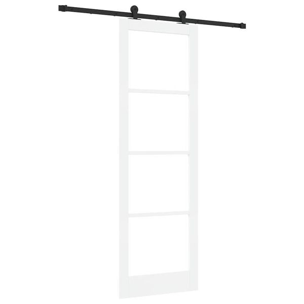 vidaXL Porte coulissante ORKDAL Blanc et Noir 78 x 232 cm