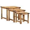 vidaXL Tables d'appoint gigognes 3 pcs bois de manguier massif brut